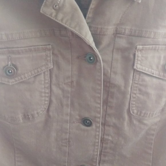 Style & Co Brown Cotton Jacket - Size Large - Picture 3 of 5